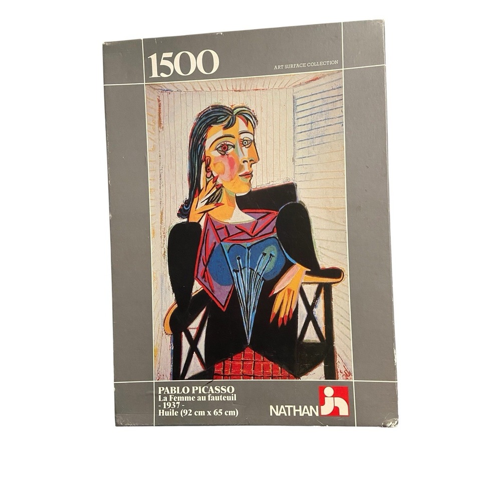 Vintage Nathan Pablo Picasso La‎ Femme au Fauteuil 1500 Pc Puzzle France
